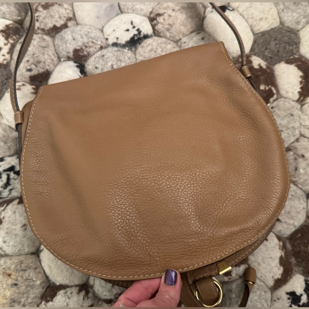 Authentic Chloe Marcie Tan Saddle Bag. - Picture 10 of 16